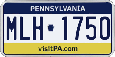 PA license plate MLH1750