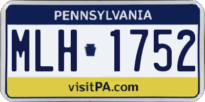 PA license plate MLH1752