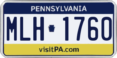 PA license plate MLH1760