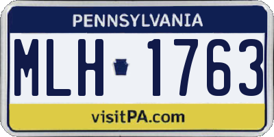 PA license plate MLH1763