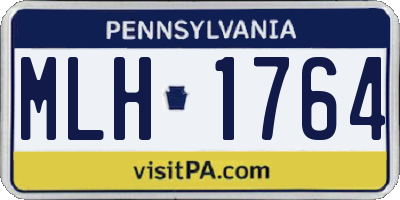 PA license plate MLH1764