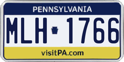 PA license plate MLH1766