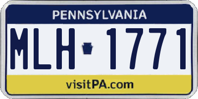 PA license plate MLH1771
