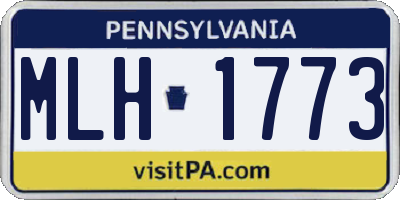 PA license plate MLH1773