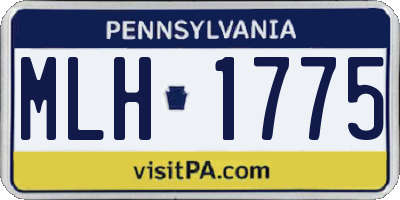 PA license plate MLH1775