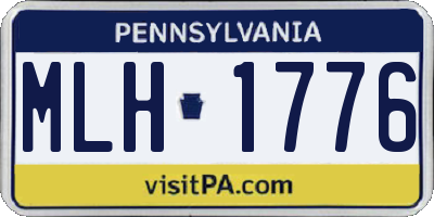 PA license plate MLH1776
