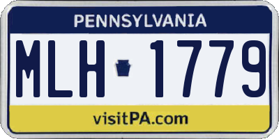 PA license plate MLH1779