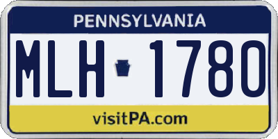 PA license plate MLH1780