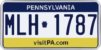 PA license plate MLH1787