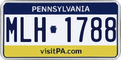 PA license plate MLH1788