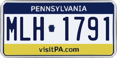 PA license plate MLH1791