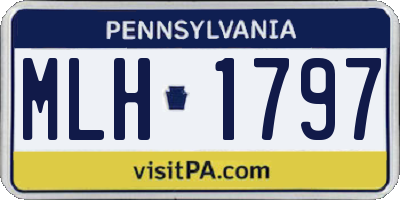 PA license plate MLH1797