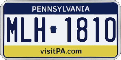 PA license plate MLH1810