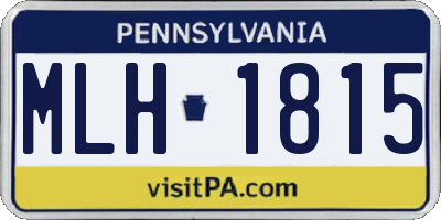 PA license plate MLH1815