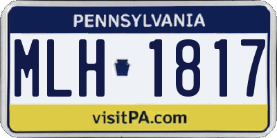 PA license plate MLH1817