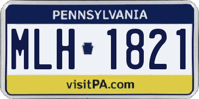 PA license plate MLH1821