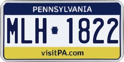 PA license plate MLH1822