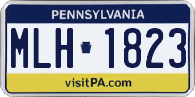 PA license plate MLH1823