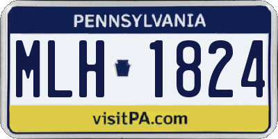 PA license plate MLH1824