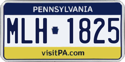 PA license plate MLH1825