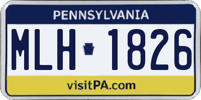 PA license plate MLH1826