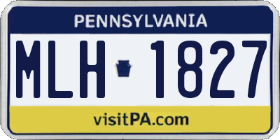 PA license plate MLH1827