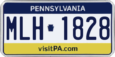 PA license plate MLH1828