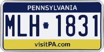 PA license plate MLH1831