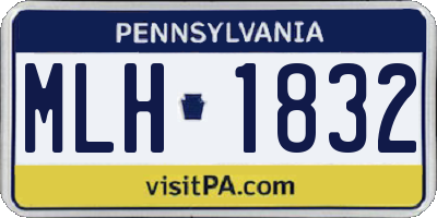 PA license plate MLH1832