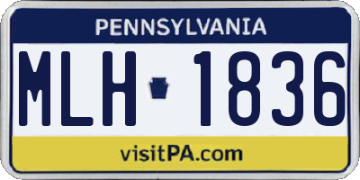 PA license plate MLH1836