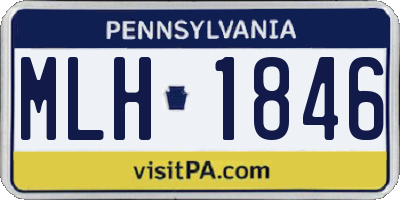 PA license plate MLH1846
