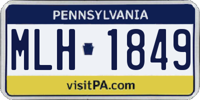 PA license plate MLH1849