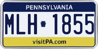 PA license plate MLH1855