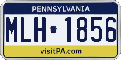PA license plate MLH1856
