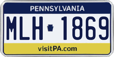 PA license plate MLH1869