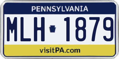 PA license plate MLH1879