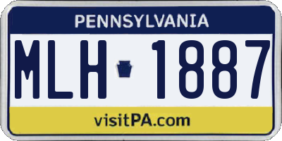 PA license plate MLH1887