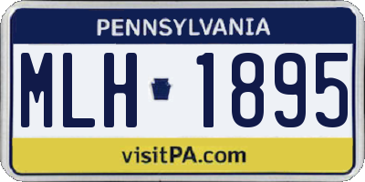 PA license plate MLH1895