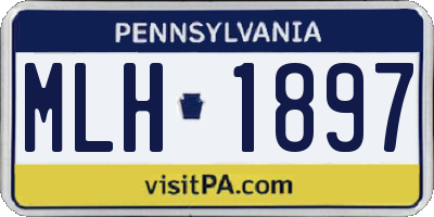 PA license plate MLH1897