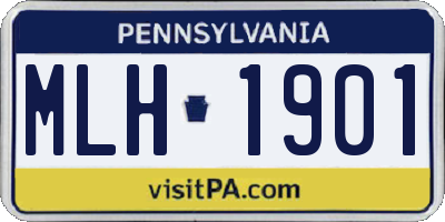 PA license plate MLH1901