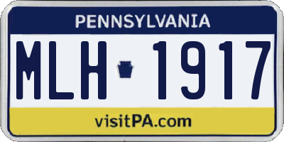 PA license plate MLH1917