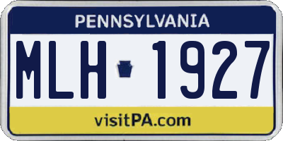 PA license plate MLH1927