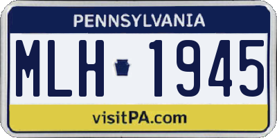PA license plate MLH1945
