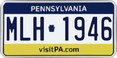 PA license plate MLH1946