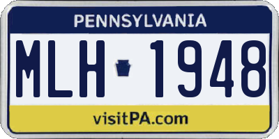 PA license plate MLH1948