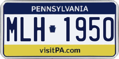 PA license plate MLH1950