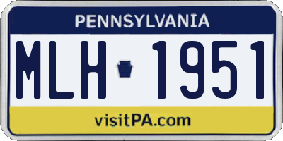PA license plate MLH1951