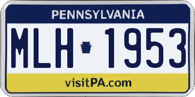 PA license plate MLH1953