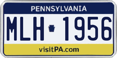 PA license plate MLH1956