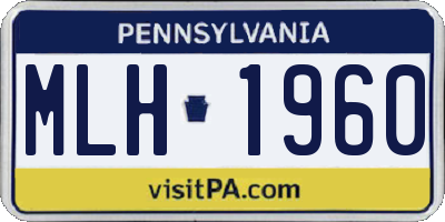PA license plate MLH1960